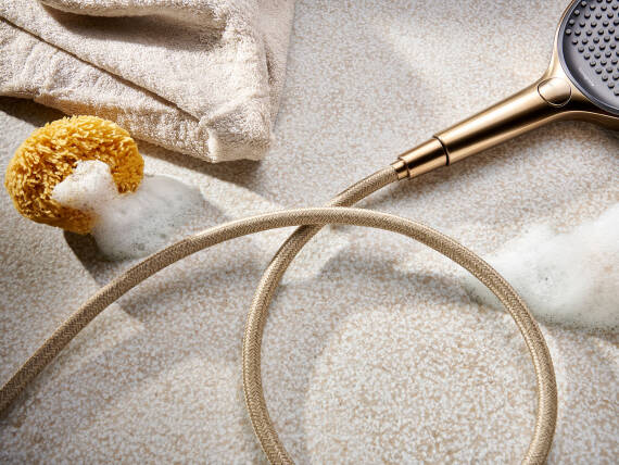 Designflex and Rainfinity in a brushed bronze finish.