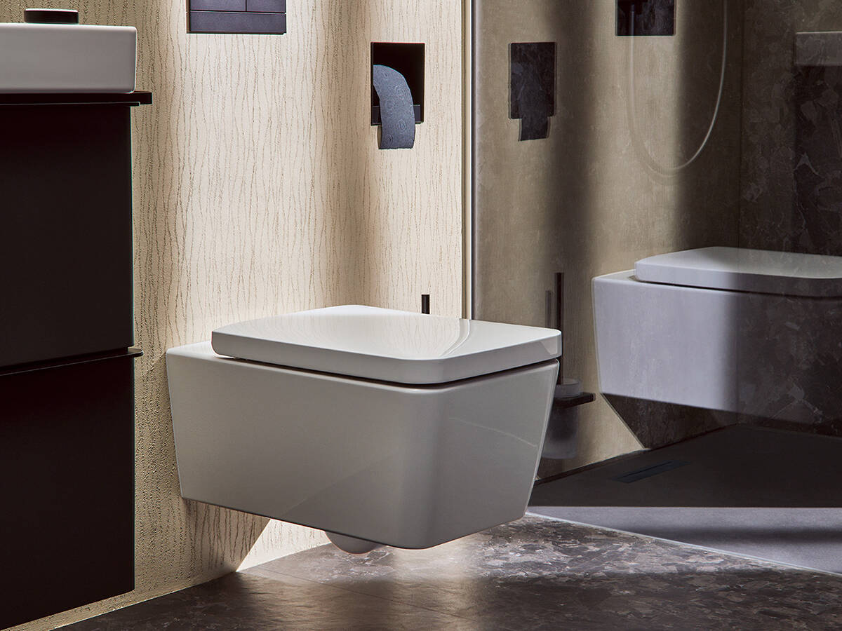 Stylish, harmonious hansgrohe toilet environment.