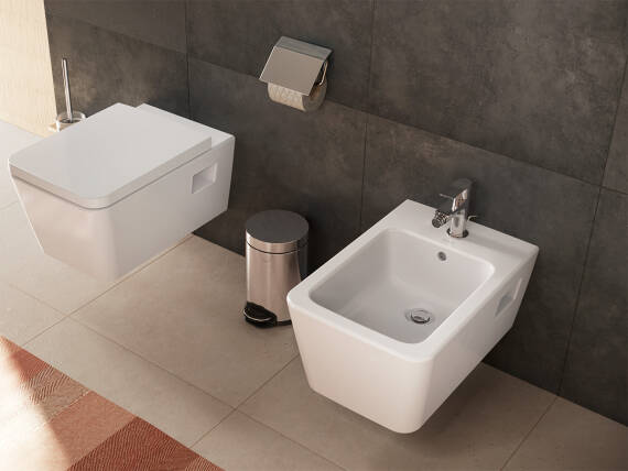 Priestor toalety s bidetom EluPura Original Q a WC.