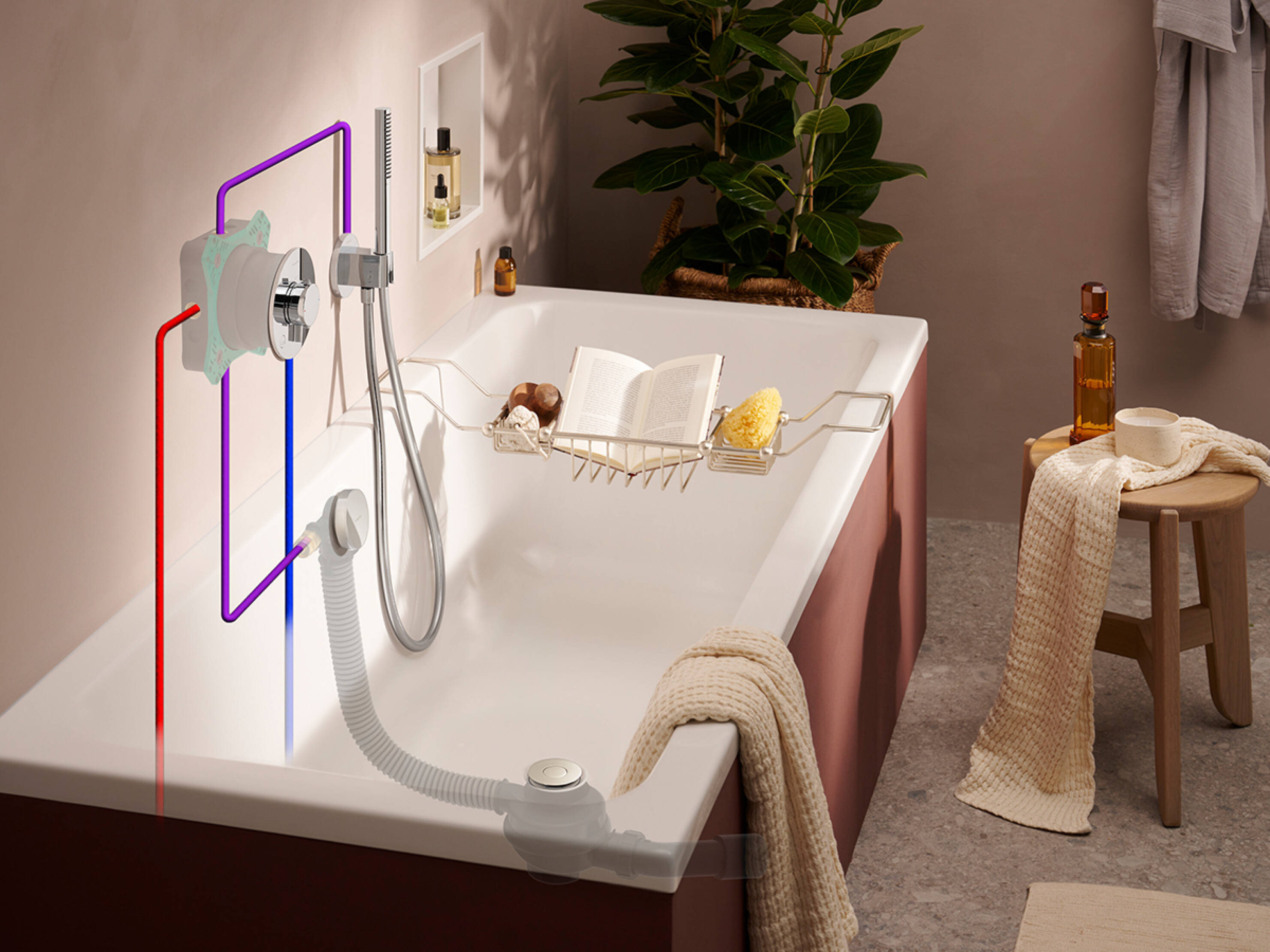 Afwerkingsset Exafill van hansgrohe.