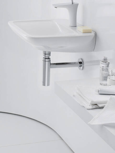 hansgrohe Sistema de desagüe para fregadero: D17-10 Vaciador con rebosadero  con válvula manual para cubeta doble de granito, ref. 43928000