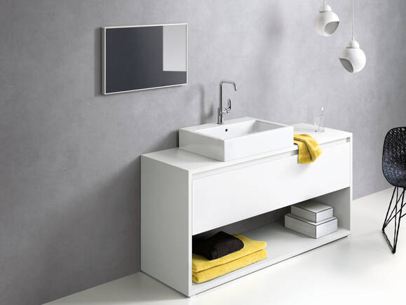 Baterie hansgrohe Focus są dostępne w różnych wariantach wysokości.