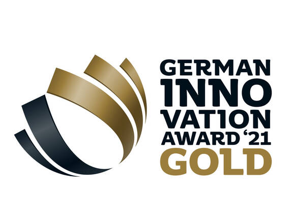Logo German Innovation Award Gold 2021.