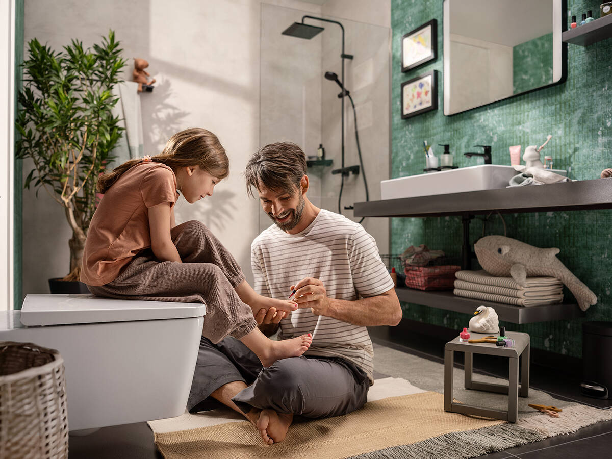 Talis Select håndvaskarmaturer på moderne bad