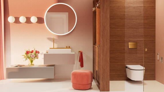 Holistic hansgrohe dream bathroom in Polished Gold Optic.