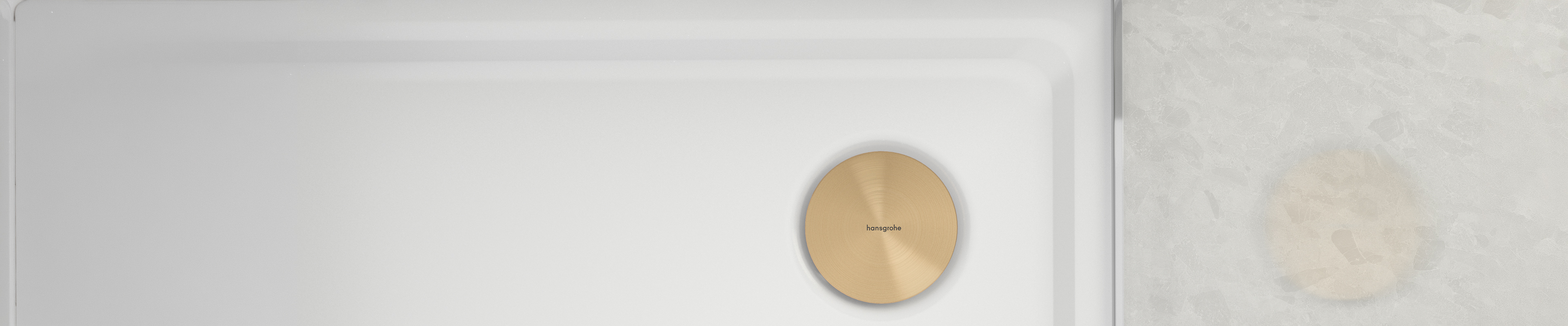 RainDrain Staro with drain cover in Brushed Bronze.