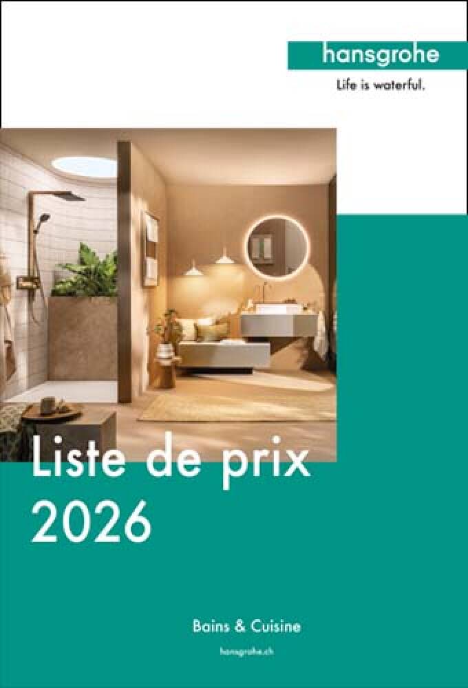 Liste de prix hansgrohe 2026