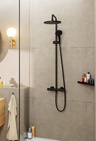 Matt Black Vernis Shower