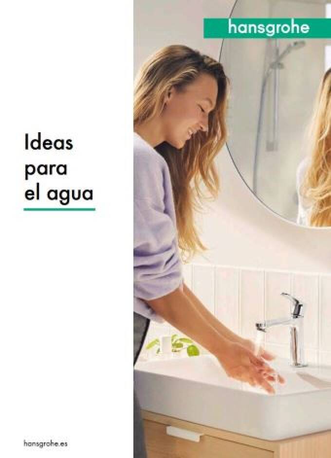 Portada del folleto general de hansgrohe: ideas para el agua.