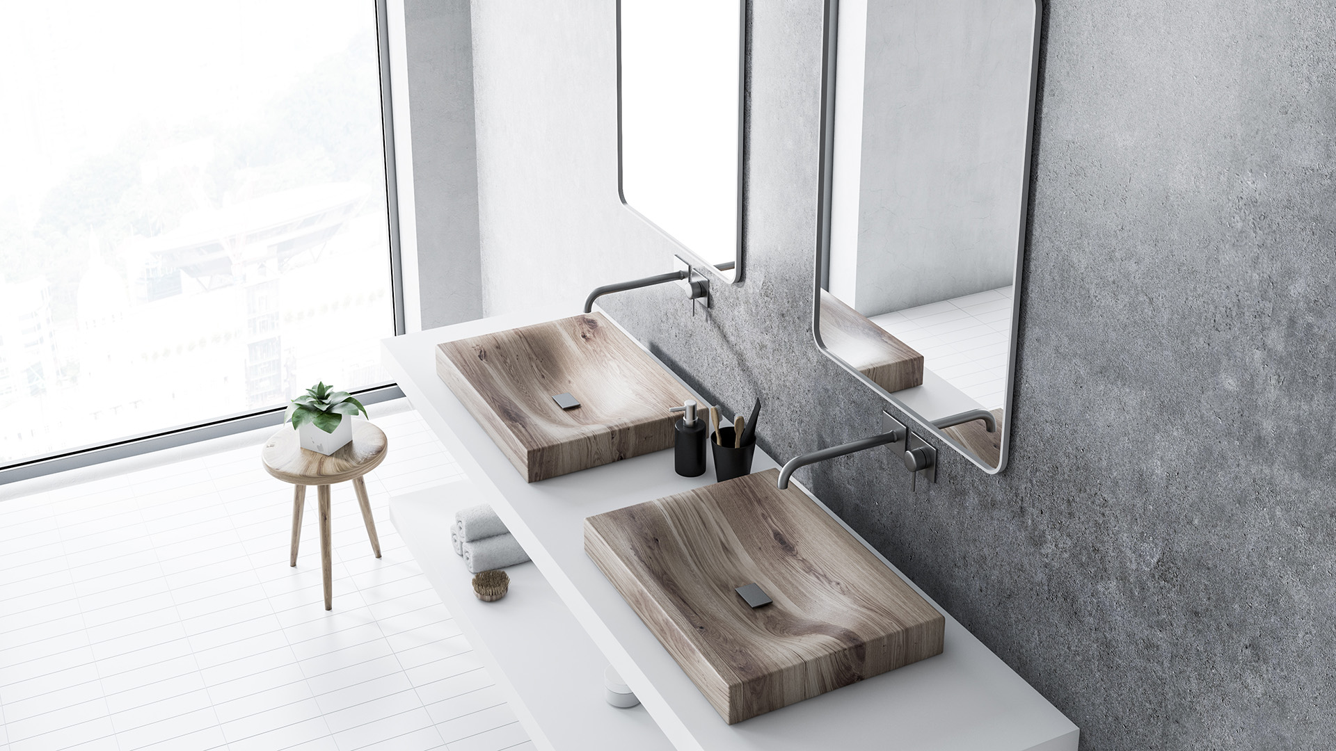 wooden sinks for bathroom