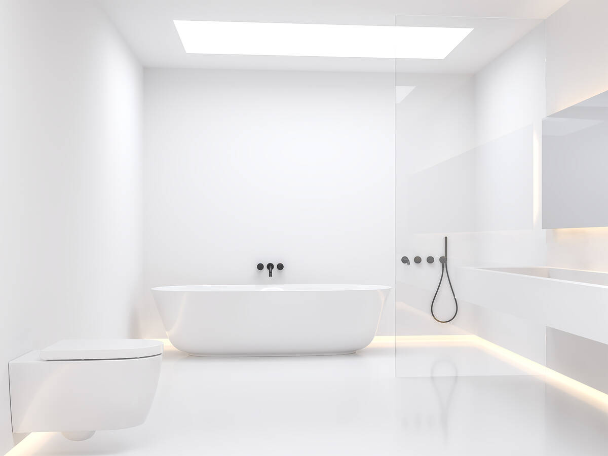 Fresh air through flat roof windows in interior rooms