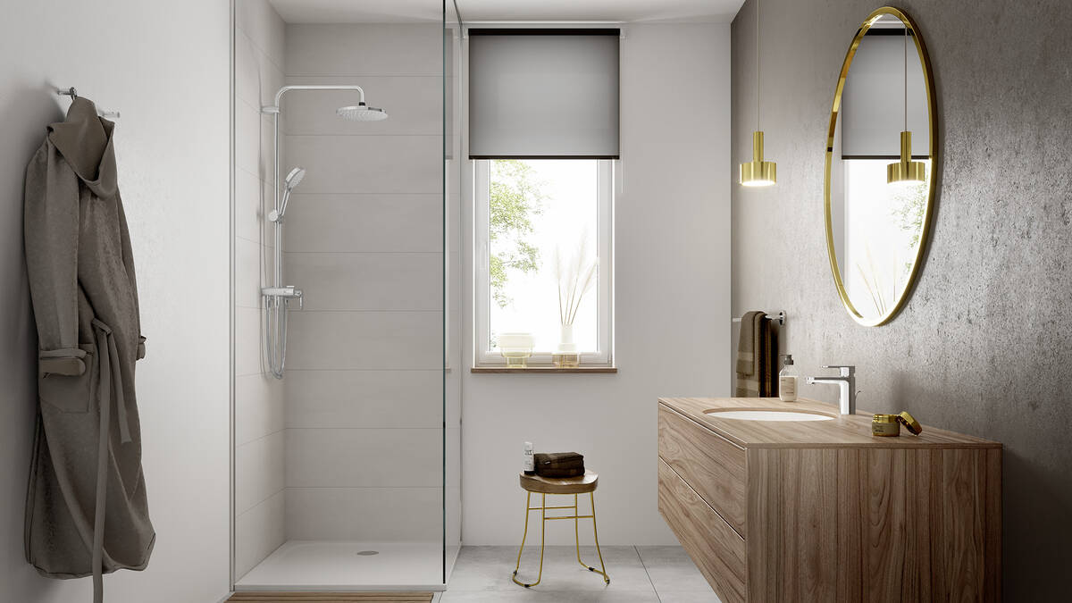 Douche Avec Mur De Séparation Parois et cabines de douches | hansgrohe FR