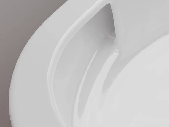 Spülrandlosen Toilette mit AquaHelix Flush.