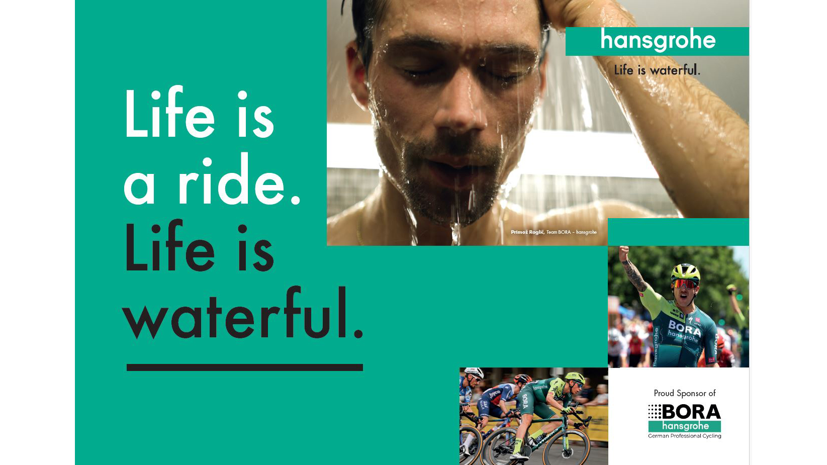 hansgrohe with Brand Campaign for the Tour de France on TV Hansgrohe