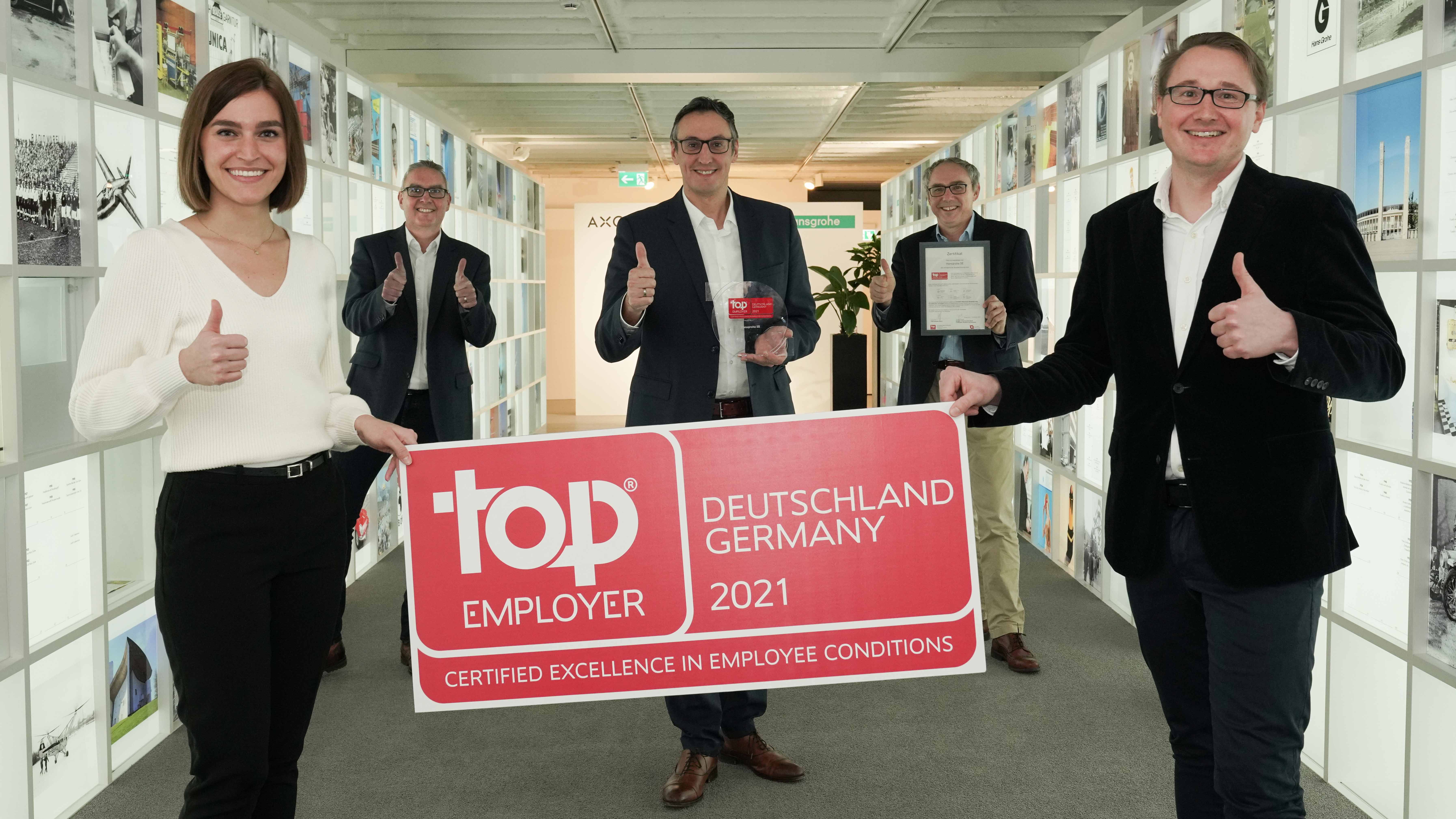 Hansgrohe Group als Top Employer 2021 zertifiziert Hansgrohe Group