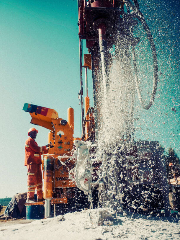 Viva con Agua drills for drinking water in Ethiopia.