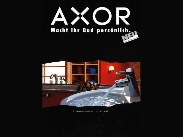 Ein Produktkatalog der Marke AXOR aus dem Gründungsjahr 1993. Ein Produktkatalog der Marke AXOR aus dem Gründungsjahr 1993.