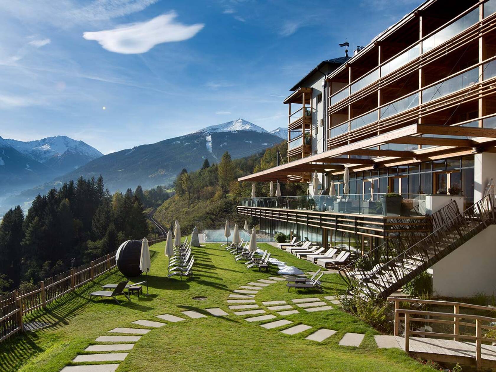 Bathroom with freestanding tub in natural flair.