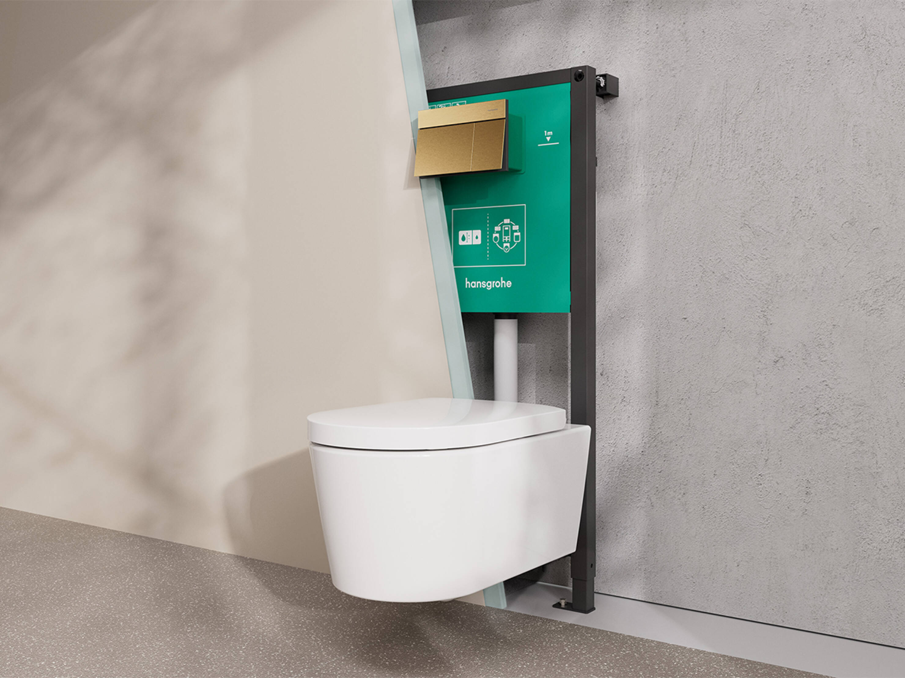 iFrame universal Vorwand mit hansgrohe WC. iFrame universal Vorwand mit hansgrohe WC.