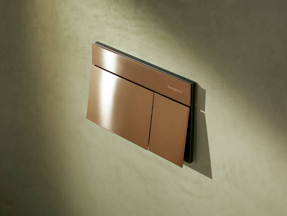 Tlačidlo iFrame Element E s povrchovou úpravou Brushed Bronze.