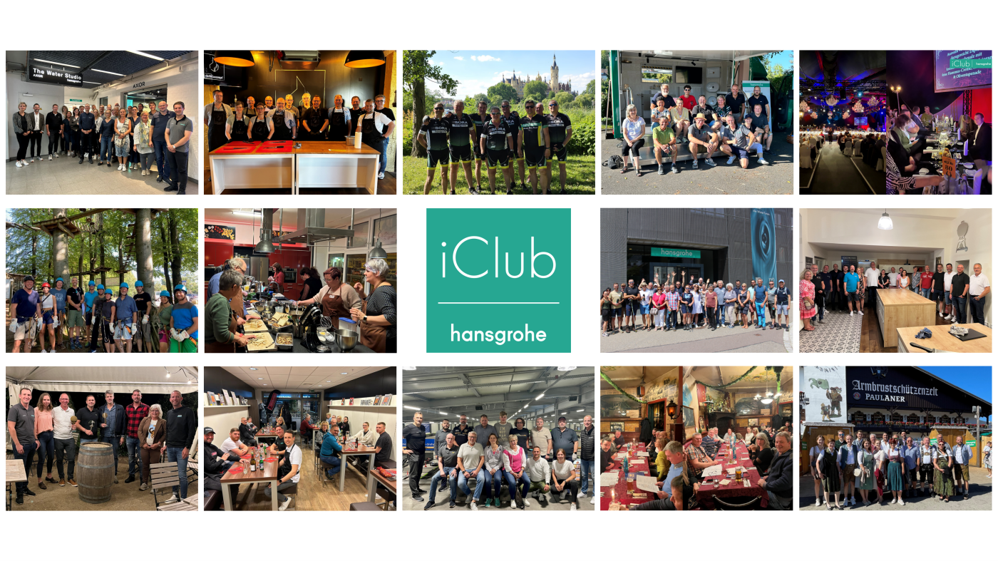 Jahresrückblick 2023 - das waren unsere hansgrohe iClub Regiotreffen. Sei auch du das nächste Mal dabei: Hier kannst du mit anderen iClub Mitgliedern und mit deinem persönlichen Ansprechpartner im Hansgrohe Außendienst in den direkten Kontakt treten.