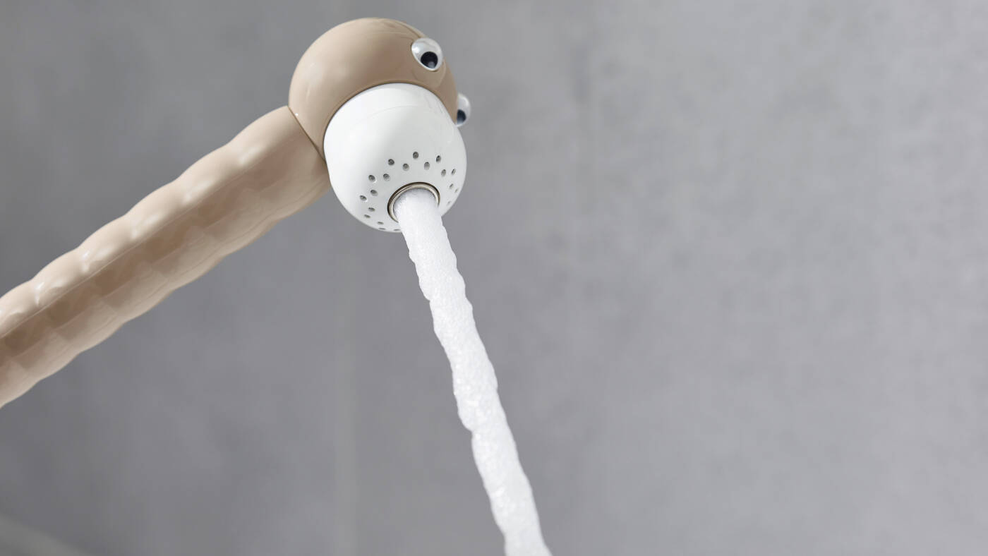 Douchette à main pour enfants Jocolino modèle lion avec le type de jet MonoRain.