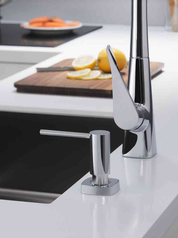 Hansgrohe Accessoires - Passoire multifonctionnel pour évier, noir mat  40963000