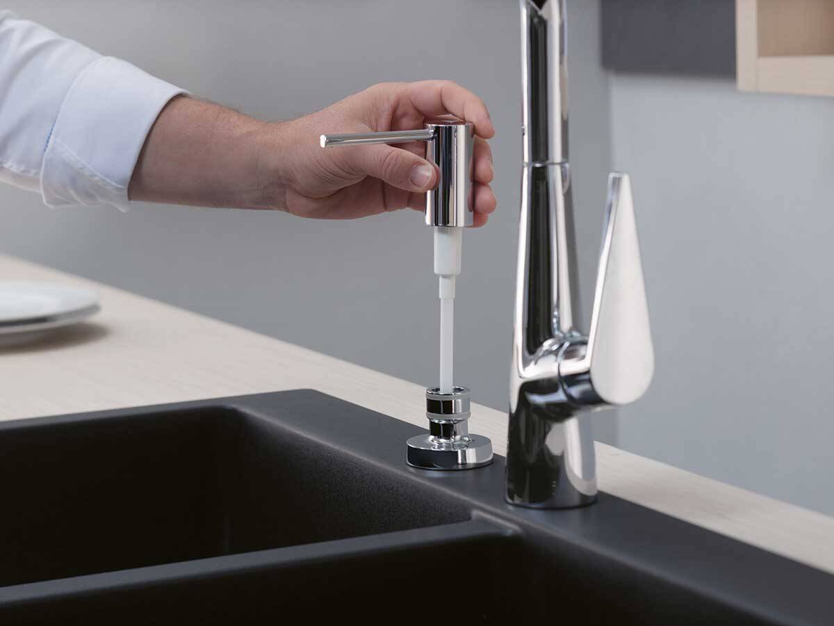 under counter soap dispenser for kitchen sink