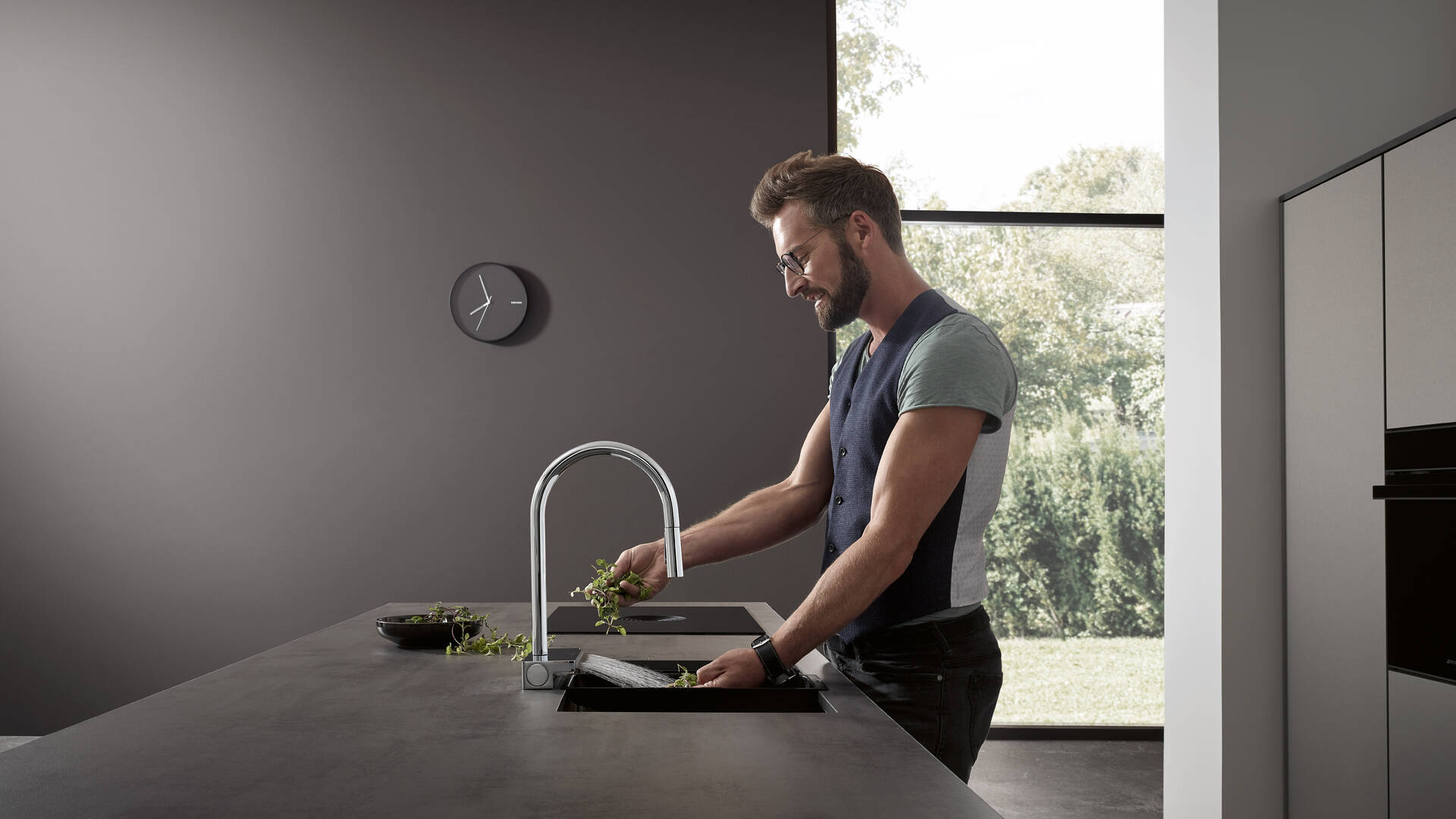 hansgrohe wall mounted kitchen taps