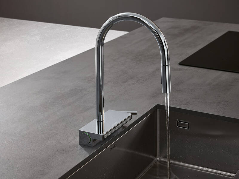 hansgrohe 73830670 Aquno Select M81 Mitigeur de cuisine avec douchette et jet de douche - noir mat