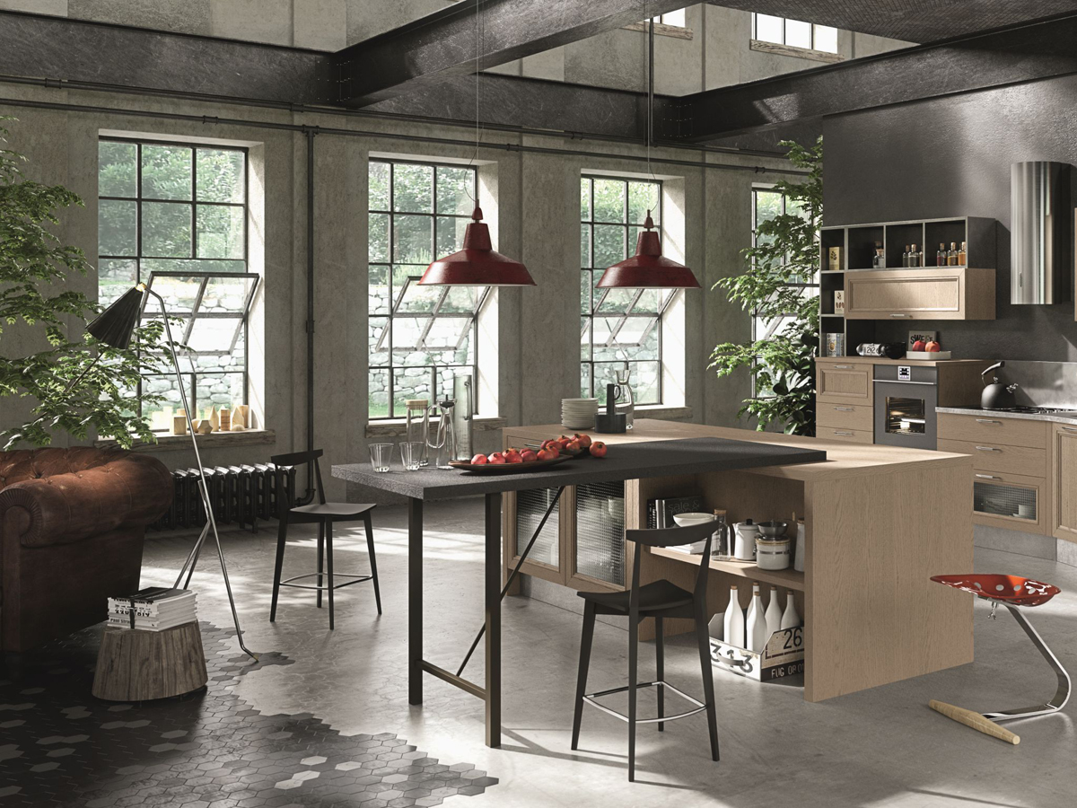 Industrial-style厨房:室内方案设计爱好者