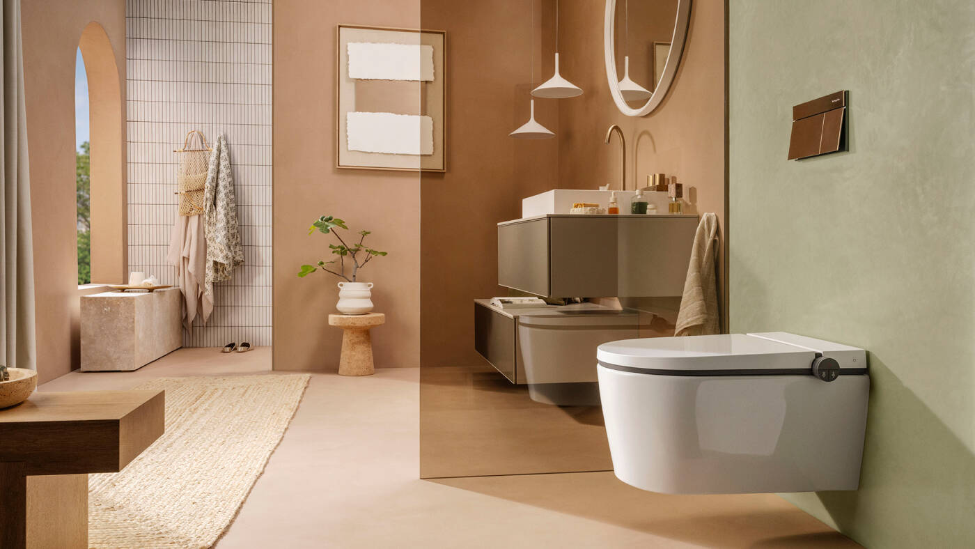 LavaPura Element S, minimalistisch im hansgrohe Bad. 