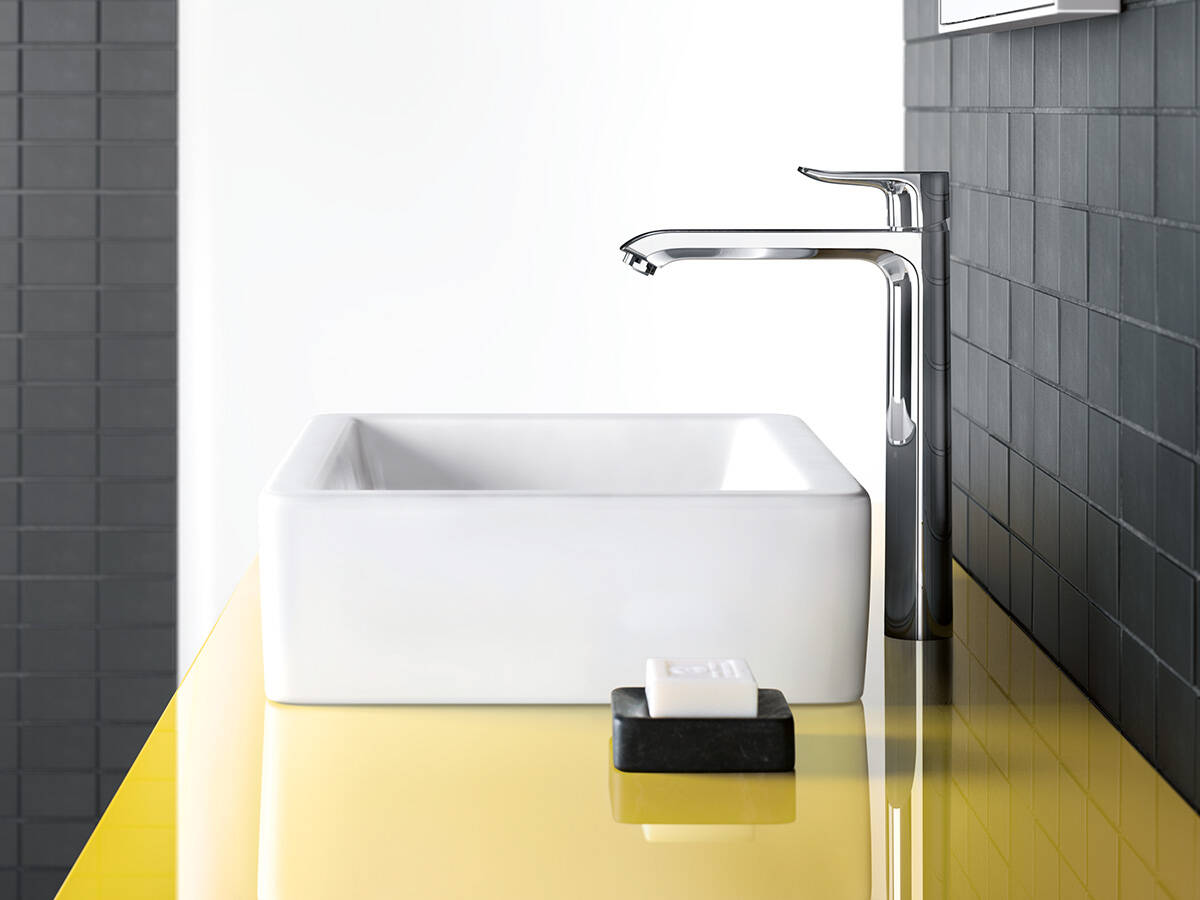 Grifo monomando lavabo Puravida blanco/cromo Hansgrohe — Rehabilitaweb