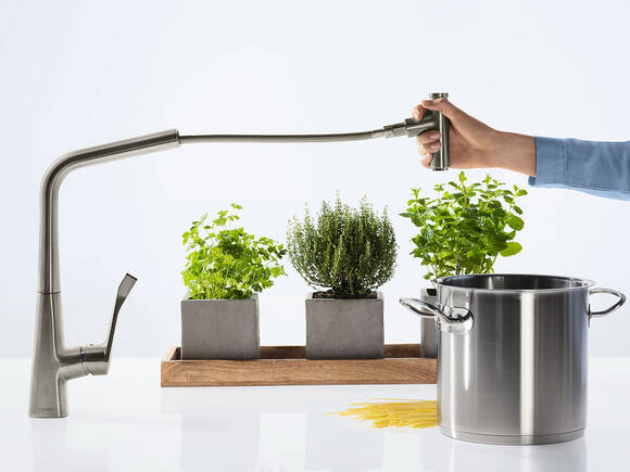Confort en la cocina: Select y ducha extraíble en el mezclador. Confort en la cocina: Select y ducha extraíble en el mezclador.