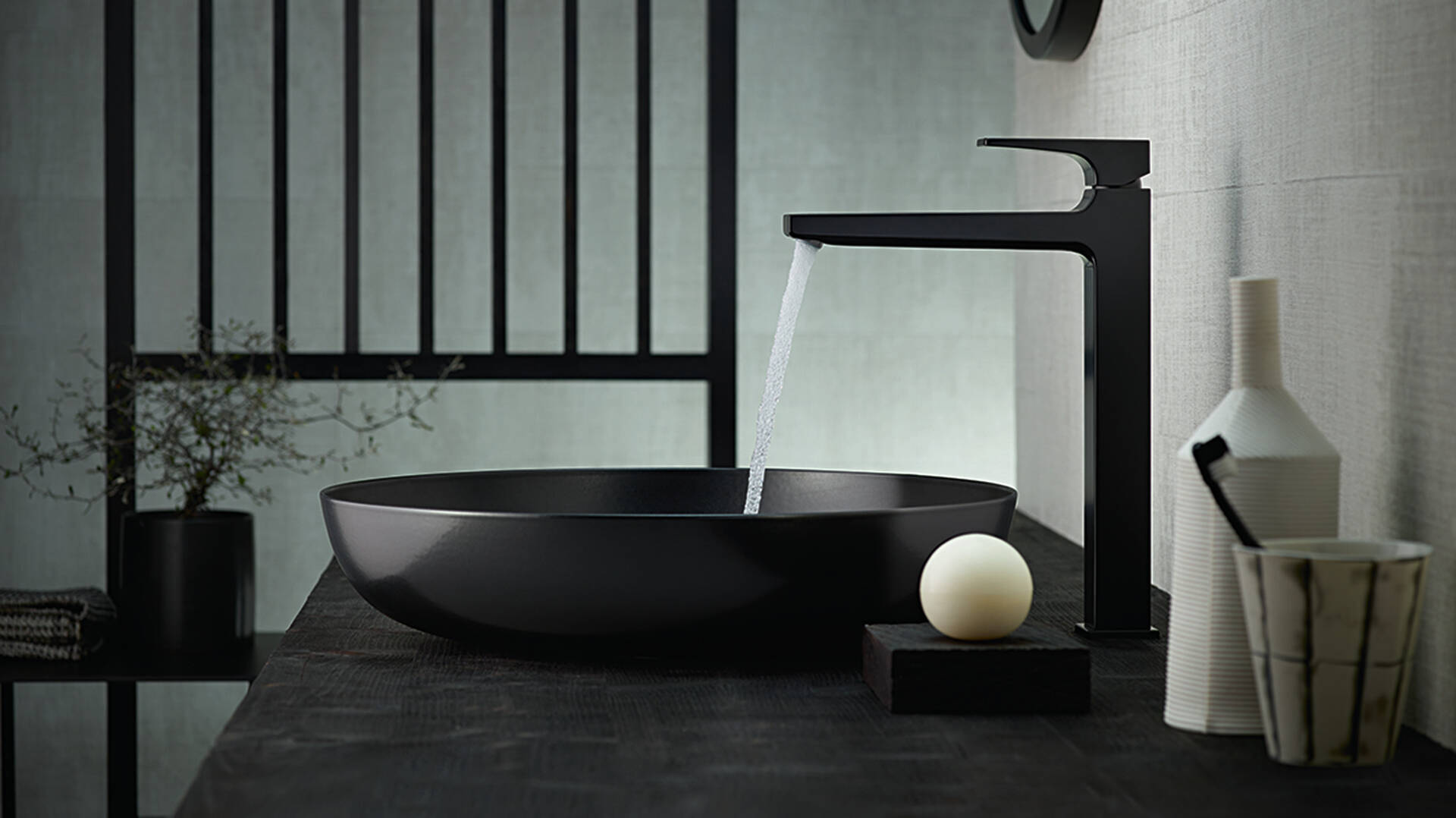 The matte black bathroom trend