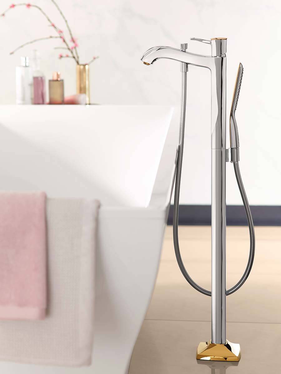 Freestanding bath shower mixer tap 8028B black (Taixu) for only