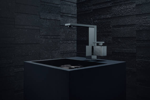 Mitigeur de lavabo dore noir - Salles de bain