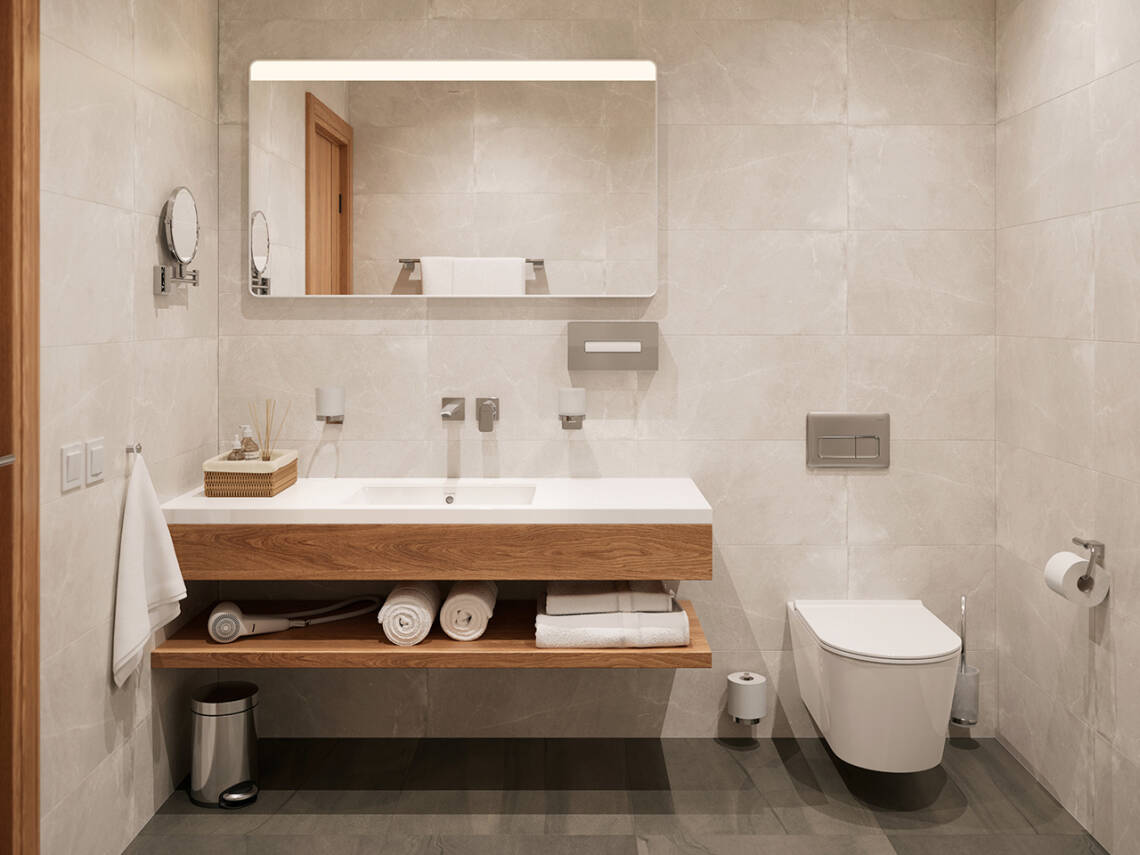 hansgrohe tillbehör på tvättplatsen.