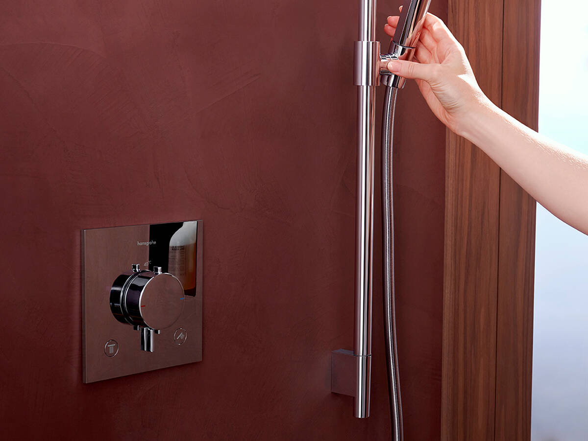 Termostato de ducha Ecostat Comfort en formato cuadrado.