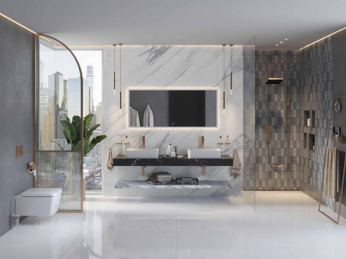 Progetto bagno da sogno, realizzato insieme ai consulenti progettuali hansgrohe.