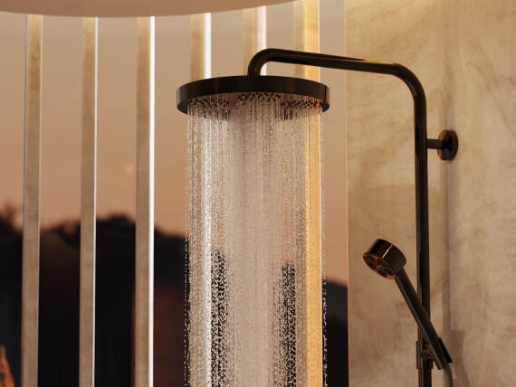 AXOR One Overheadshower in Polished Black Chrome