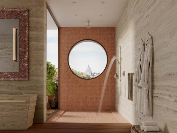 Mediterranean Hotel in Rome - A bathroom concept by Antonio Citterio