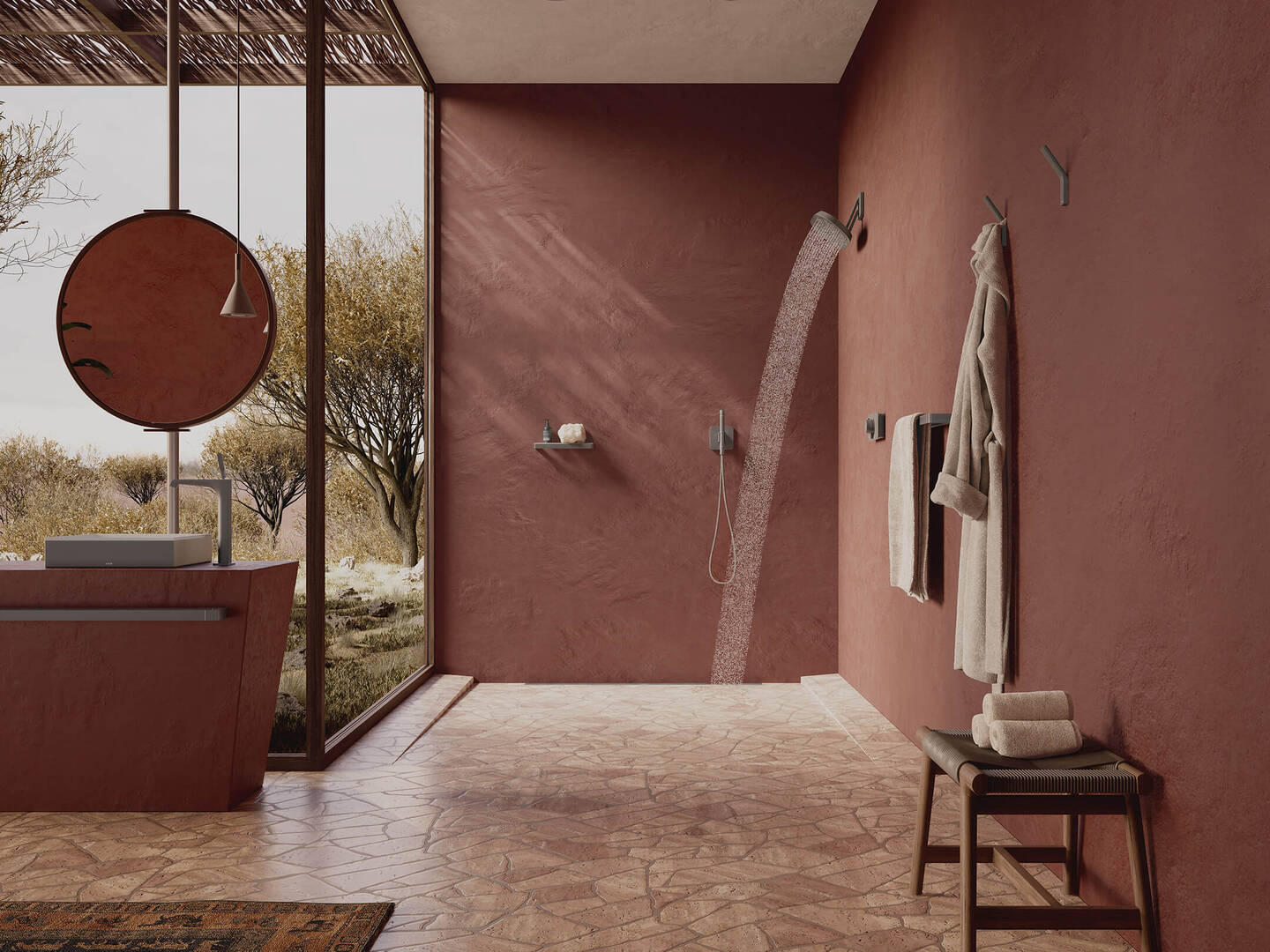 Bathroom with AXOR ShowerSphere shower head