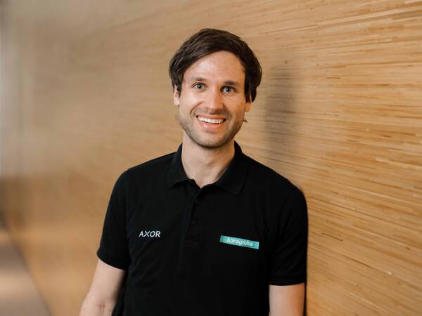 Portrait de Daniel Roll, chef de projet Nouveaux Produits chez hansgrohe
