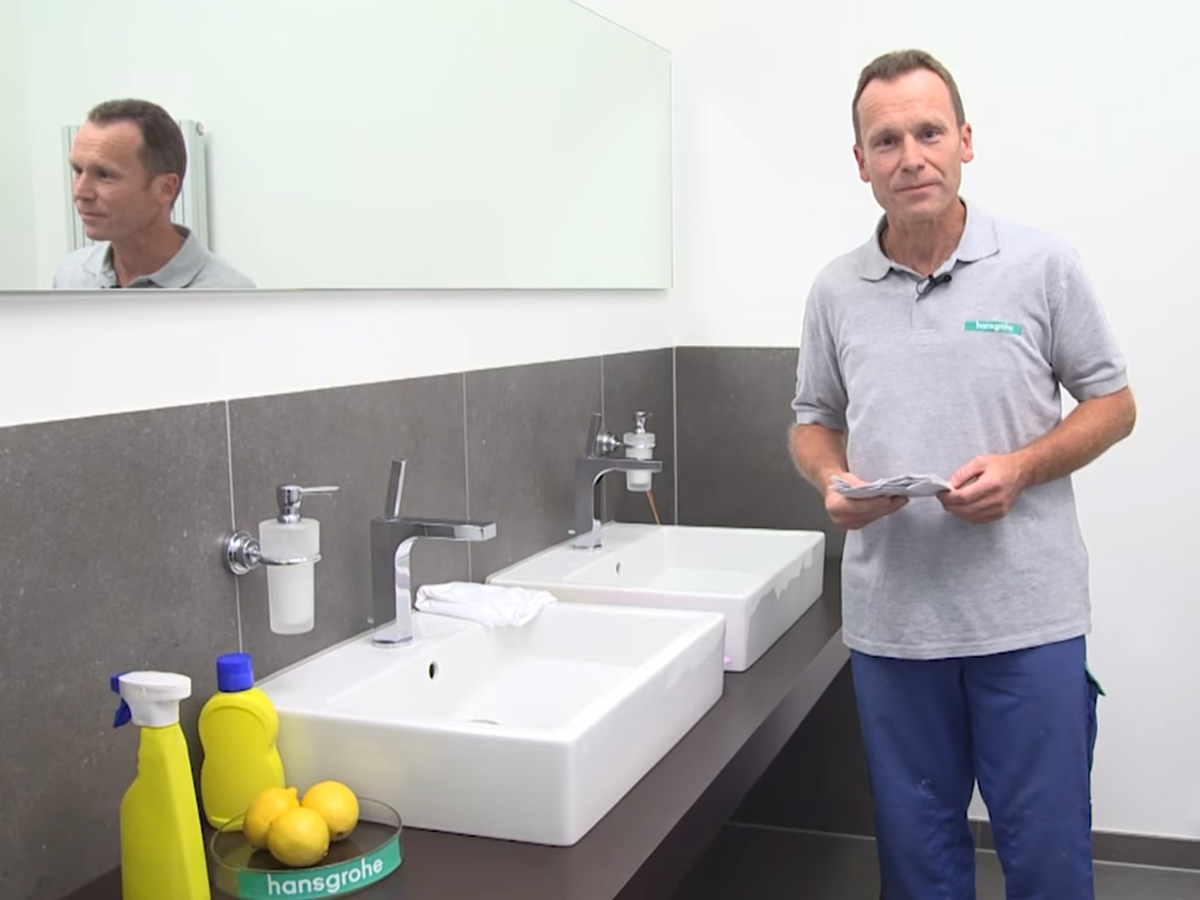 Советы по удалению известкового налета и очистке смесителей hansgrohe.