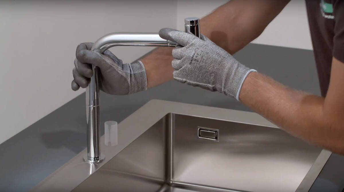 fitting a kitchen sink mixer tap