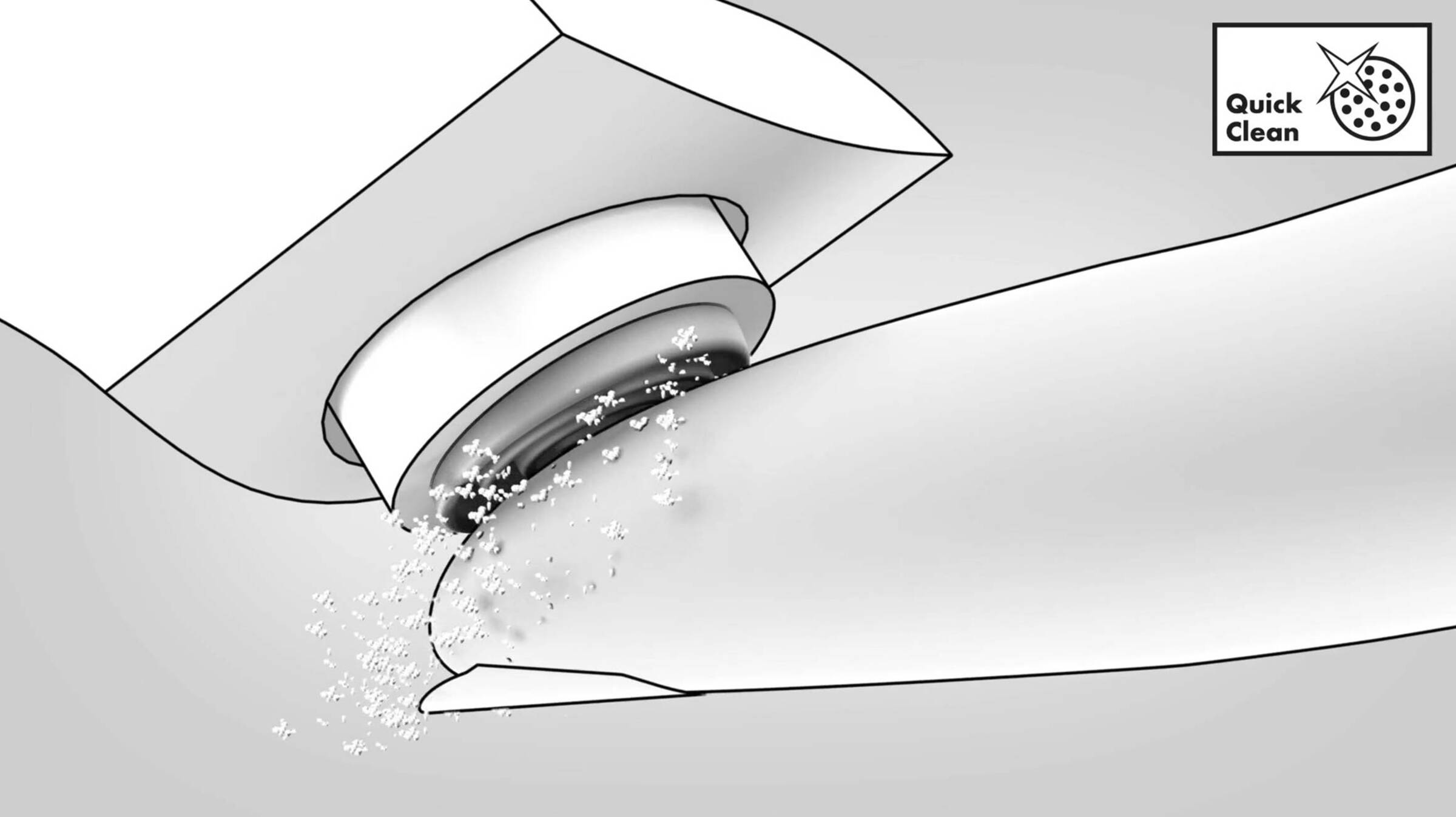 QuickClean silicon nozzles - flexible and resilient at the same time.