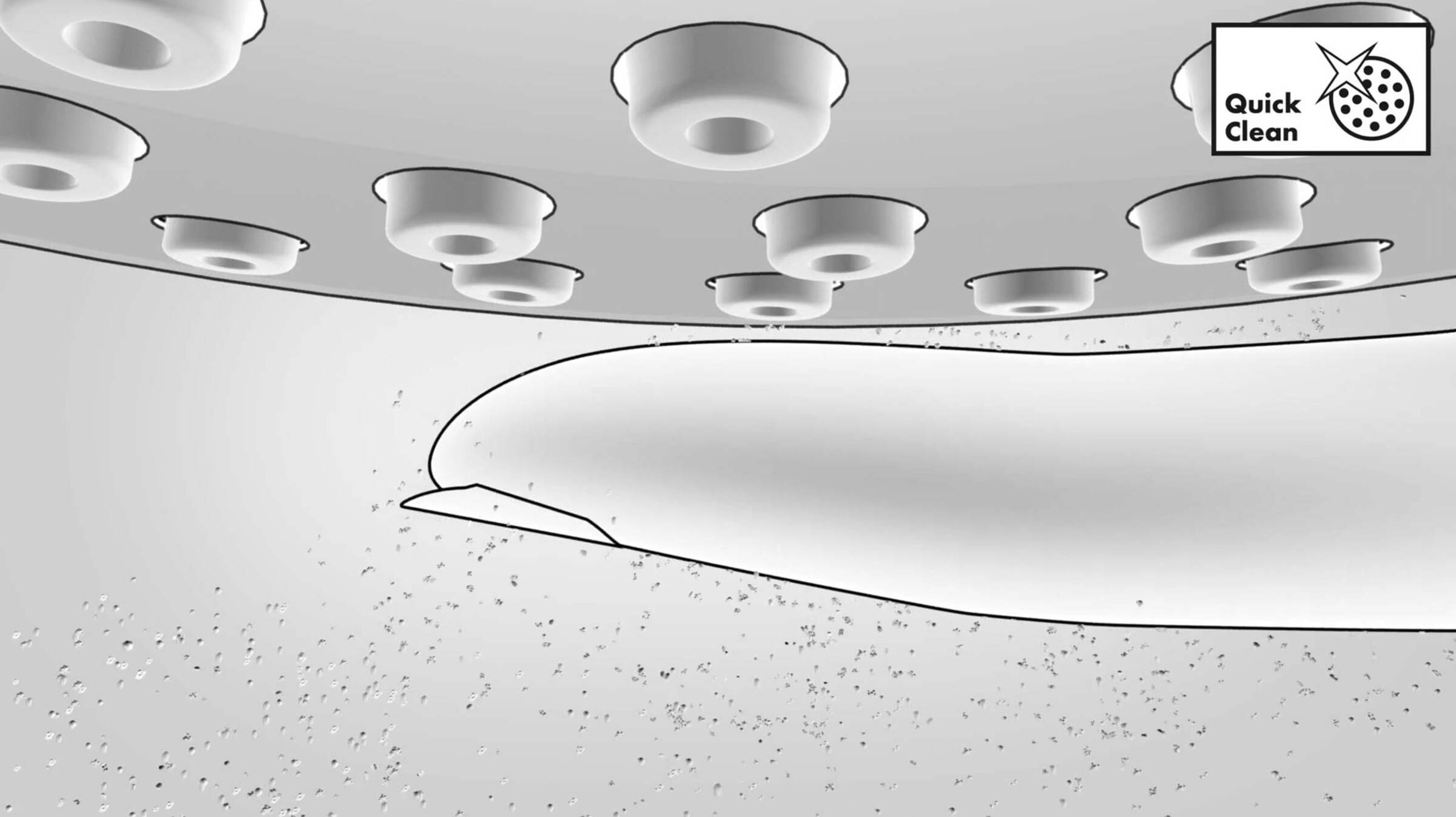 QuickClean: remove limescale with your fingertips.