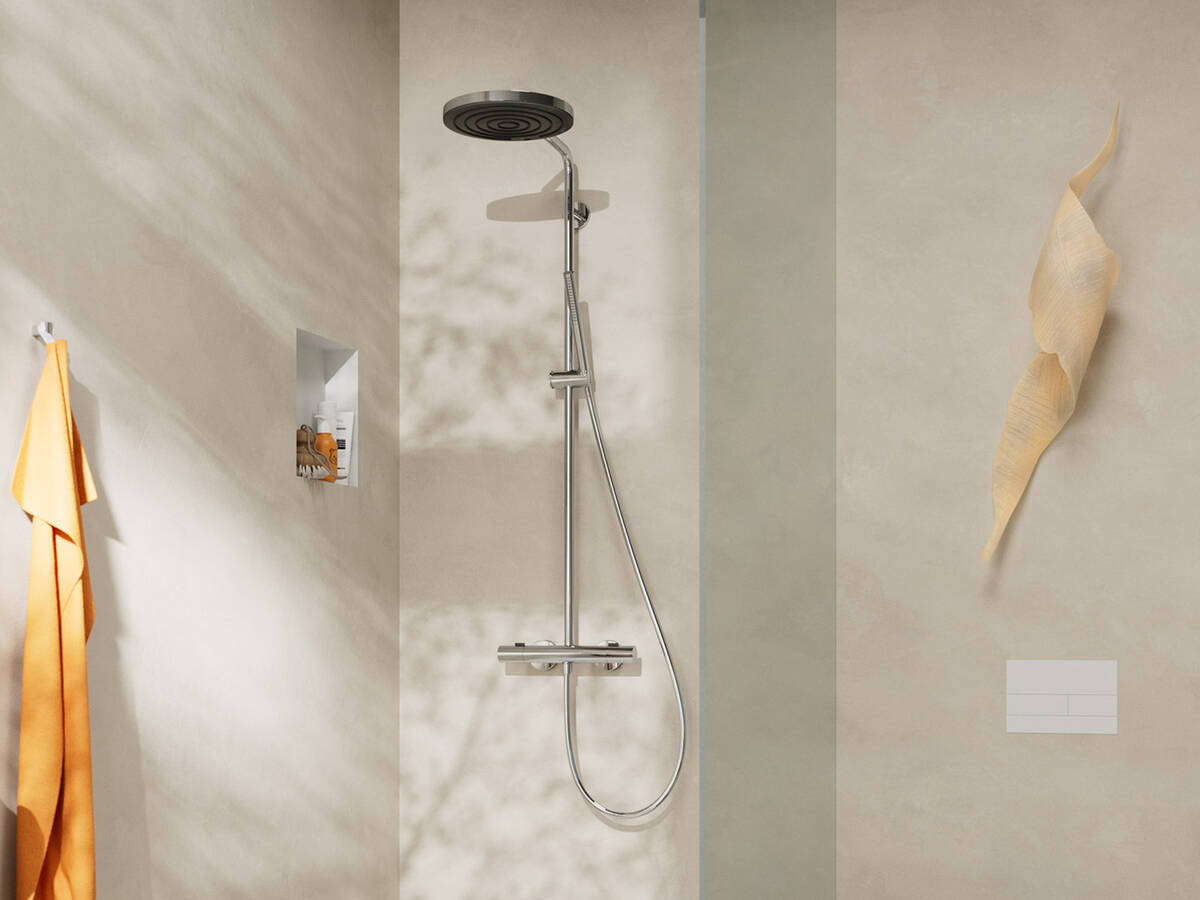 selkeä muotoilu, joka tarjoaa miellyttävän suihkuelämyksen sadesuihkun avulla