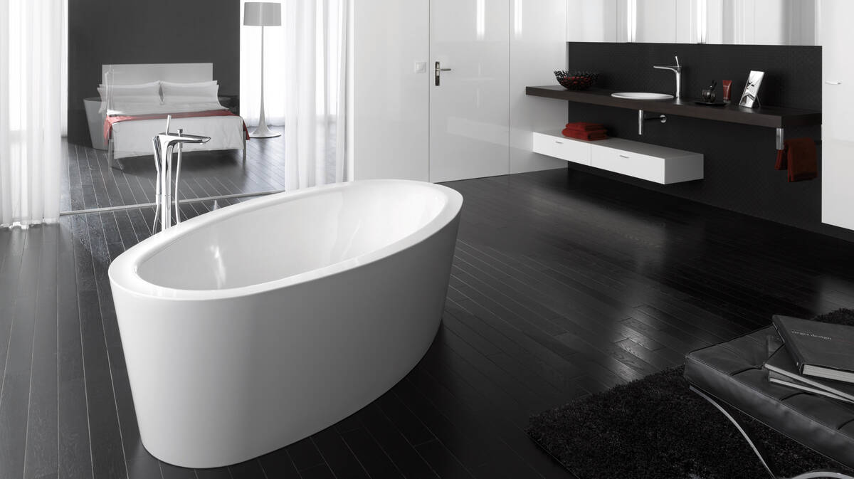 A Contrasting Bathroom Design Tips Ideas Hansgrohe Usa